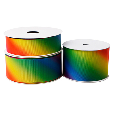 comprar Meisida cinta de transferencia de calor de impresión hilo cinturón gradiente de color arco iris cinta personalizada cinta de poliéster con cuerdas al por mayor online manufacture
