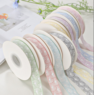 comprar 2.5cm patrón tradicional chino de escala de pescado patrón cinta flor de embalaje de recuerdos de decoración material cinta online manufacture