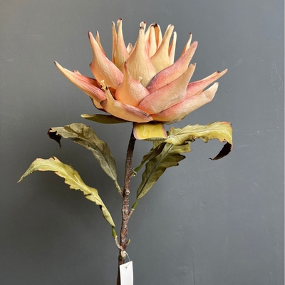 Un buen precio. Simulación de la flor de loto de oro estilo diseñador de la casa de decoración del emperador habitación modelo en vivo transmisión sala de decoración suave flor de mesa en línea