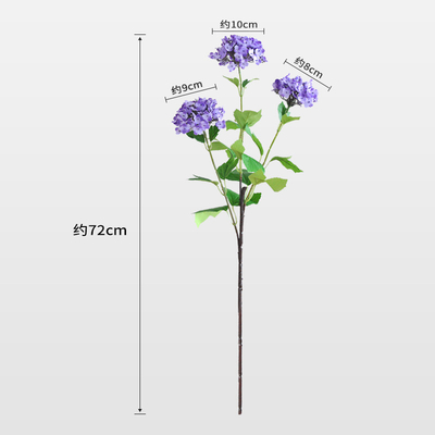 comprar Decoración para el hogar 3 cabezas Simulación de bola bordada de madera Flor de boda suave Flor de pared Decoración de techo Multicolor online manufacture