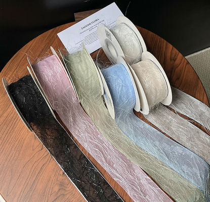 comprar 4cm/10m Cinta de plumas negras para atar ramos de flores, diseño de borlas, para decoración DIY y materiales florales Fabricación en línea