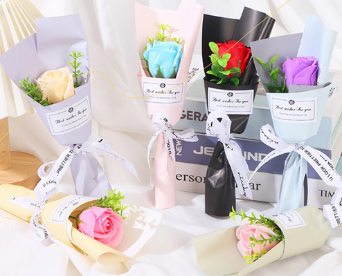 comprar Día de San Valentín y regalo de Navidad, rosa de encaje simple, flor de jabón, flor artificial, mini bouquet de recuerdo fresco y pequeño online manufacture