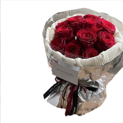 comprar Papel de envoltura de flores de espejo de plata, papel de luz de plata reflectante, película de estaño de PVC, embalaje de arte floral creativo de ondas de agua online manufacture
