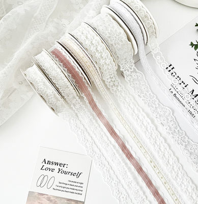 comprar Cinturón de encaje de jacquard lavable de 1,6 cm de ancho para bricolaje artesanal Depilación de pelo por lotes Flor de flores Bouquet de pastel atado Cinturón de regalo Fabricación en línea