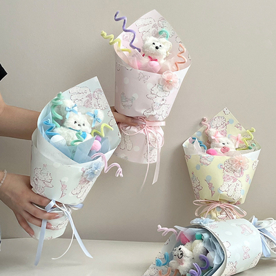 comprar Bouquets de flores acabados de cordero de crema al por mayor para el Día de San Valentín y regalos de cumpleaños para los mejores amigos y amigas en el Día de los Niños online manufacture