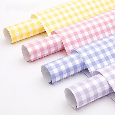 comprar Papel de envoltura para ramos de flores, papel de Ouya impermeable a cuadros, material de embalaje de arte floral a cuadros de verano, papel regalo para envoltura de flores en tiendas de flores online manufacture