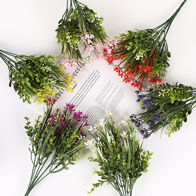 comprar Simulación de plantas verdes, hierba de primavera, flores, cielo estrellado, ramos de flores, decoración del hogar, boda, flores de mano, fotografía, decoración, accesorios, mayorista online manufacture