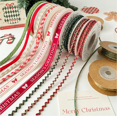 comprar Tiempo de nieve de invierno cinta de flores paquete de corbata de arco Festival atmósfera decoración materiales de embalaje hechos a mano Fabricación en línea