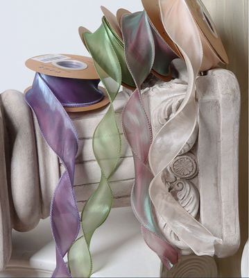 comprar Material de bricolaje hecho a mano, cinta de lazo negra y hilo de cola de pez con textura de seda artificial para el embalaje de ramos de flores frescas Fabricación en línea