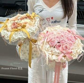 comprar Francés romántico rosa nieve pera papel de arte de flores de las flores de papel de envoltura online manufacture