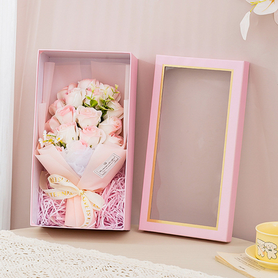 comprar Caja de regalo de flores de jabón de 18 rosas, ramo de flores de jabón, Día de San Valentín, regalo de Navidad, pequeño regalo de cumpleaños, suministro transfronterizo online manufacture