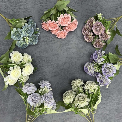 comprar Decoración del hogar con ramo de rosas de hibisco simulado de 7 cabezas, decoración de escena de boda, decoración de flores falsas hechas a mano transfronterizas online manufacture