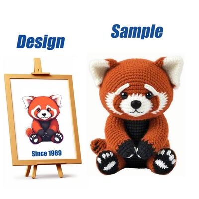 comprar Juguete de punto, peluches rellenos, peluche personalizado, lindo Amigurumi Panda, peluche, juguetes de animales salvajes, Panda, muñeco de peluche de ganchillo Fabricación en línea