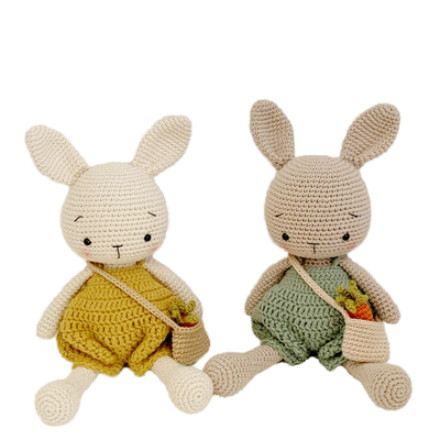 comprar Venta al por mayor de muñecos de animales de peluche de ganchillo Amigurumi hechos a mano, juguetes de conejito de peluche de algodón para niños para dormir Fabricación en línea