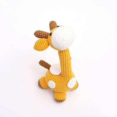 comprar Artesanal Eco-amigable de gancho jirafa Amigurumi Bollos suaves de relleno juguete seguro muñeca de peluche Bebé Decoración para el hogar Regalos de cumpleaños Fabricación en línea