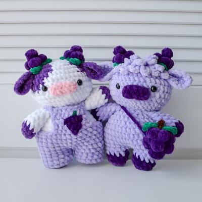 comprar Kaiyue, juguete de vaca de peluche rosa personalizado, vaca fresa, muñeca de ganchillo Amigurumi con animales de peluche, juguetes de peluche Fabricación en línea