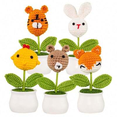comprar Adorables animales rellenos de gancho muñecas suaves dibujos animados amigurumi juguetes bricolaje coser y tejer juguetes jugadores de todas las edades Fabricación en línea