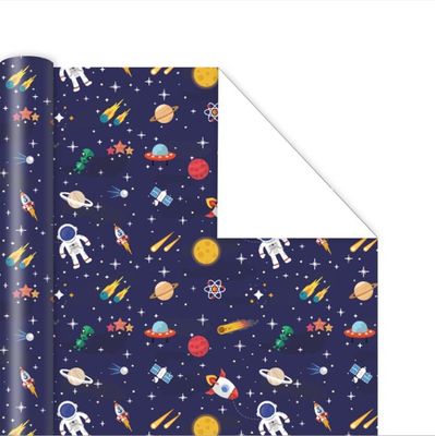 comprar Astronauta Cartoon Printing Matte Gift Wrap Paper Roll para el regalo de cumpleaños Fabricación en línea
