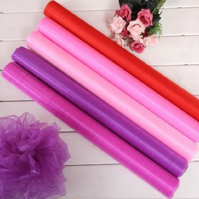 comprar Rollo de seda suave de alta densidad de Tulle de la decoración de la boda de la tela el 100cm el 150cm de la organza Fabricación en línea