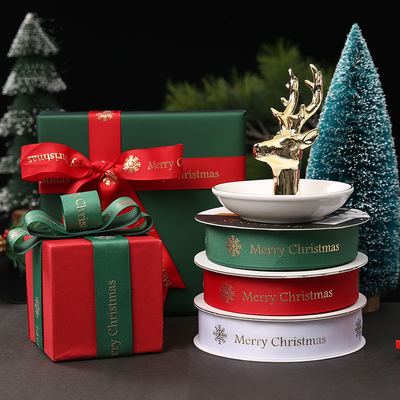 comprar Fácil atar la cinta que se encrespa impresa de la Navidad para el envoltorio para regalos online manufacture