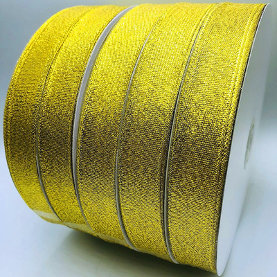 comprar Cinta de satén de encargo multicolora del tamaño 12m m de la cinta metálica del papel de regalo del brillo online manufacture