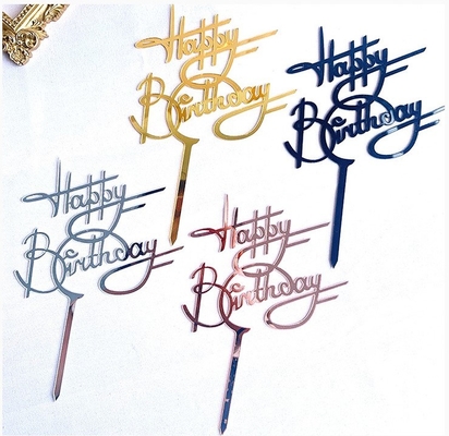 comprar Torta de acrílico creativa Topper Happy Birthday Cupcake Toppers del feliz cumpleaños de la vertical online manufacture