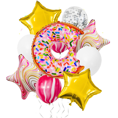 Un buen precio. Globos del papel de aluminio del Pentagram del buñuelo de la historieta para la decoración de la fiesta de cumpleaños en línea