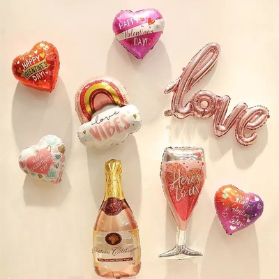 Un buen precio. Al por mayor globos en forma de corazón del amor del globo de la decoración de la boda del globo de la hoja de 18 pulgadas para el partido en línea