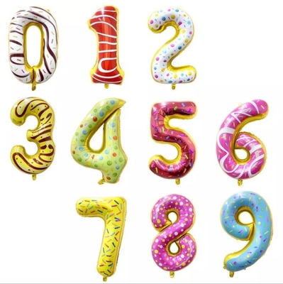 Un buen precio. Los nuevos diseños calientes al por mayor 32inch hinchan la bola de la decoración de la fiesta de cumpleaños del globo de la hoja de los anillos de espuma de los globos del número 0-9 en línea