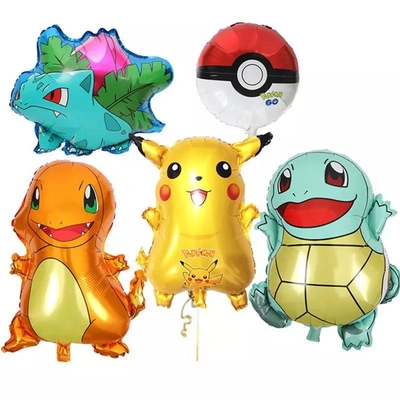 Un buen precio. La hoja al por mayor Pika chu hincha la decoración Pika chu del partido del globo del personaje de dibujos animados que la hoja del helio empuja los globos de lunes en línea