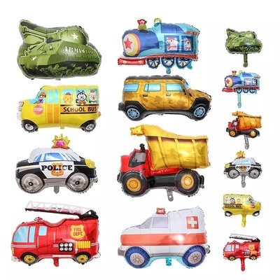 Un buen precio. Nuevo Mini Traffic Vehicle Aluminum Foil al por mayor hincha el juguete del coche de la decoración de la fiesta de cumpleaños de los juguetes de los niños en línea