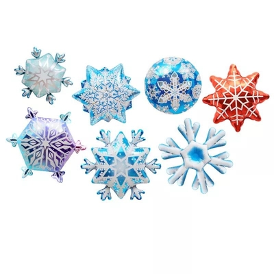 Un buen precio. Globo del papel de aluminio del copo de nieve del globo de la decoración de la ventana de la Navidad de Wholesal para la decoración de la Navidad en línea