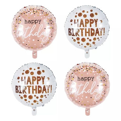 Un buen precio. Cosas del partido de Wholesal feliz cumpleaños de 18 pulgadas alrededor de los globos flotantes de Mylar de los globos del partido de la hoja para el cumpleaños en línea