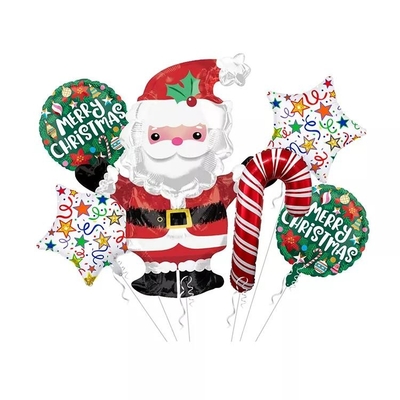 Un buen precio. Nuevas fuentes de Cane Balloon Aluminum Foil Balloon Santa Claus Balloon Set For Decoration del caramelo de la Navidad de Wholesal en línea