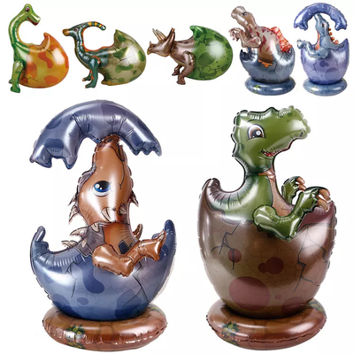 Un buen precio. Globos en forma de huevo de dinosaurio de pie de gran tamaño, decoraciones de fiesta duraderas en China en línea