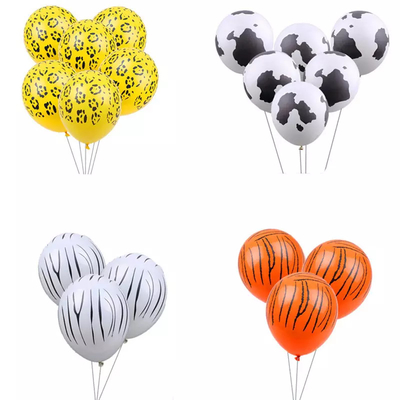 Un buen precio. Globo de látex con estampado de vaca de cinco caras de 12 pulgadas y 2,8 gramos de espesor para fiesta en línea
