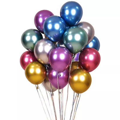 Un buen precio. Globo metálico del látex de 10/12Inch Chrome del helio colorido de la ronda para la fiesta de cumpleaños en línea