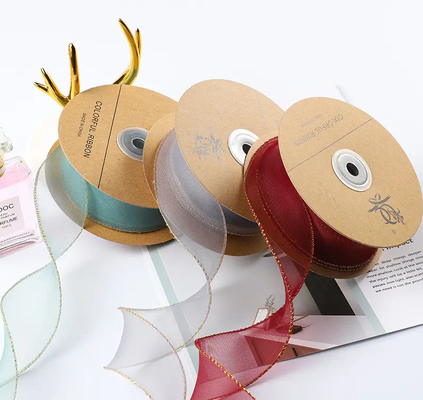 Buen precio Cinta de la organza para la flor del papel de regalo que empaqueta el satén de la cinta del hilado de la espina de pescado del color sólido en línea