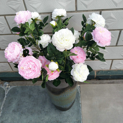Un buen precio. Ramo de flores artificiales decorativas flores de peonía para boda casera en línea