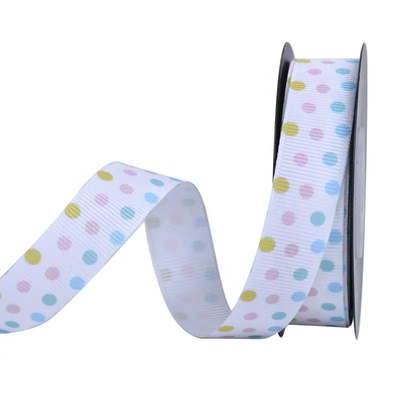 Un buen precio. Colorido Arco iris Envasado Regalos doble cara Feliz cumpleaños Satin Ribbon Decoración Logotipo Impreso en línea