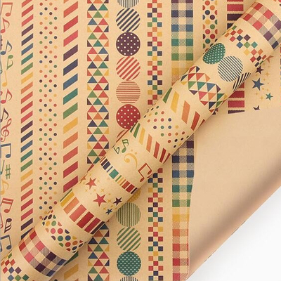 Un buen precio. Tecnología de impresión por chorro de tinta de papel Kraft papel regalo envolvente de papel de rollo en línea