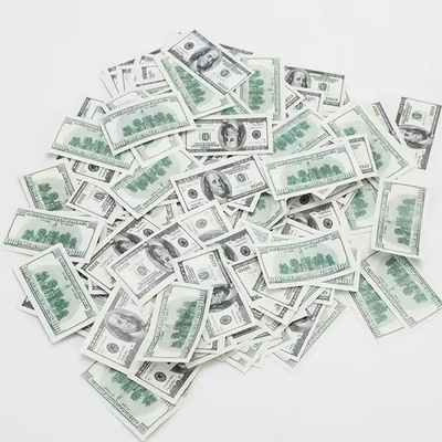 Un buen precio. 12-36 pulgadas de euro relleno de dinero biodegradable partido de dólares popper cañón de confeti en línea