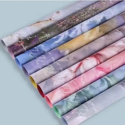 Un buen precio. 50g de papel de envoltura de diseño impermeable caliente para flores pintura floral verde floral en línea
