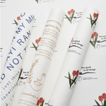 Papel de envoltura de flores papel de flores papel de arte en el estilo de decoración tiendas de flores suministros de regalo caja de papel de flores de tulipán