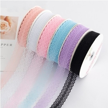 Un buen precio. Color personalizado cinta de encaje de 3 cm para el vestido de novia accesorios Bouquet de flores y embalaje de horneado en línea