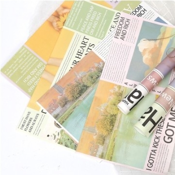 Un buen precio. Papel de envoltura de ramos de flores de periódico en 2 colores para embalaje de regalos en línea