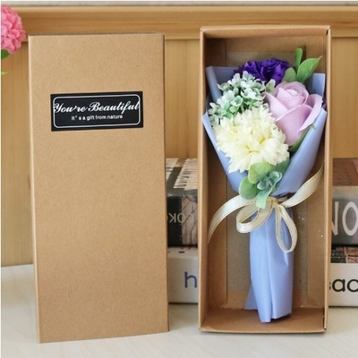Buen precio Botín de rosas de jabón caja de regalo regalo de vacaciones pequeño regalo actividad práctica clavel simulación flor pequeño ramo en línea