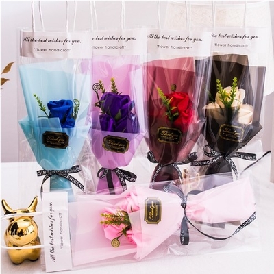 Buen precio Fábrica mayorista en bolsas de jabón rosa Bouquet de flores Día de la Madre Regalo de compra de grupo de la empresa en línea