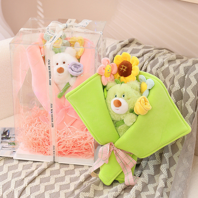 Un buen precio. Rose Bear Plush Bouquet - Un regalo único de San Valentín / cumpleaños para novia, esposa y mejores amigos en línea