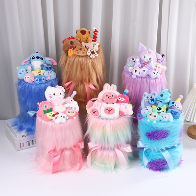 Un buen precio. Bouquet de muñecas de peluche de cabello largo Sulivan y Kabibala Regalo perfecto para niños en la temporada de graduación y el día de San Valentín 22x33cm en línea